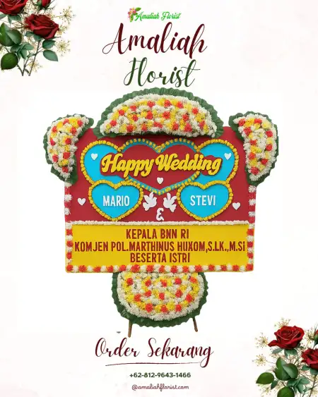 Papan Bunga Pernikahan Morosunggingan